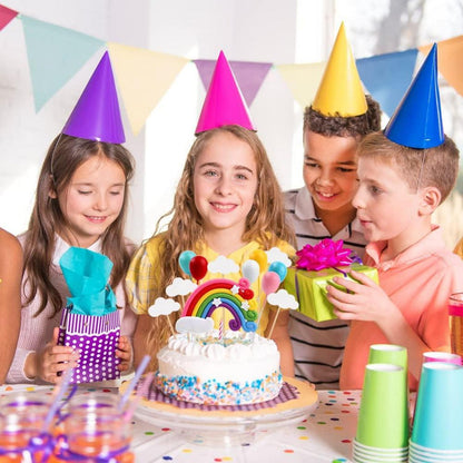 Tortendeko Geburtstag Happy Birthday Regenbogen Wolke Ballon Kinder