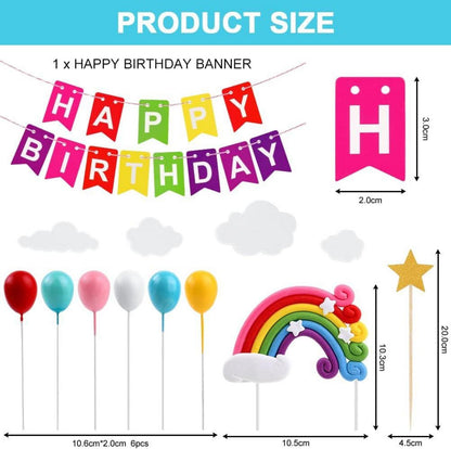Tortendeko Geburtstag Kuchen Topper Regenbogen Wolke