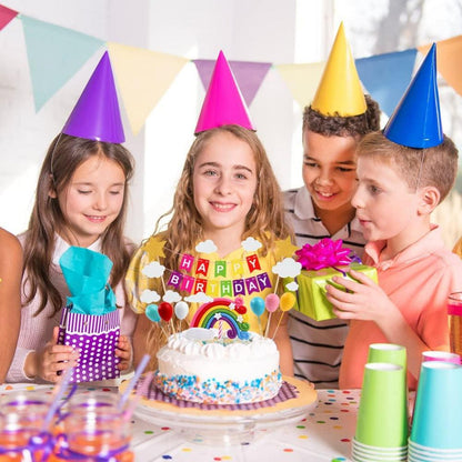 Tortendeko Geburtstag Regenbogen Wolke Ballon Mädchen Junge Kinder