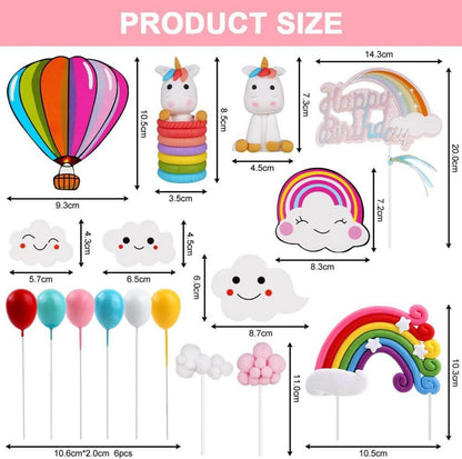 Einhorn Tortendeko Geburtstag Set Kuchen Topper Regenbogen