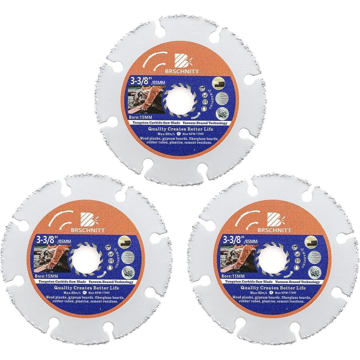85mm Multi Sägeblatt Trennscheibe 10 Stück für Winkelschleifer