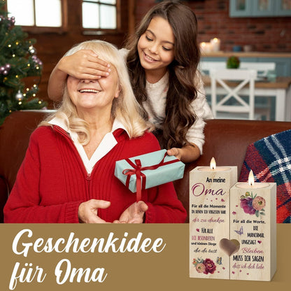 Personalisierte Kerzenhalter Beste Oma Geschenke