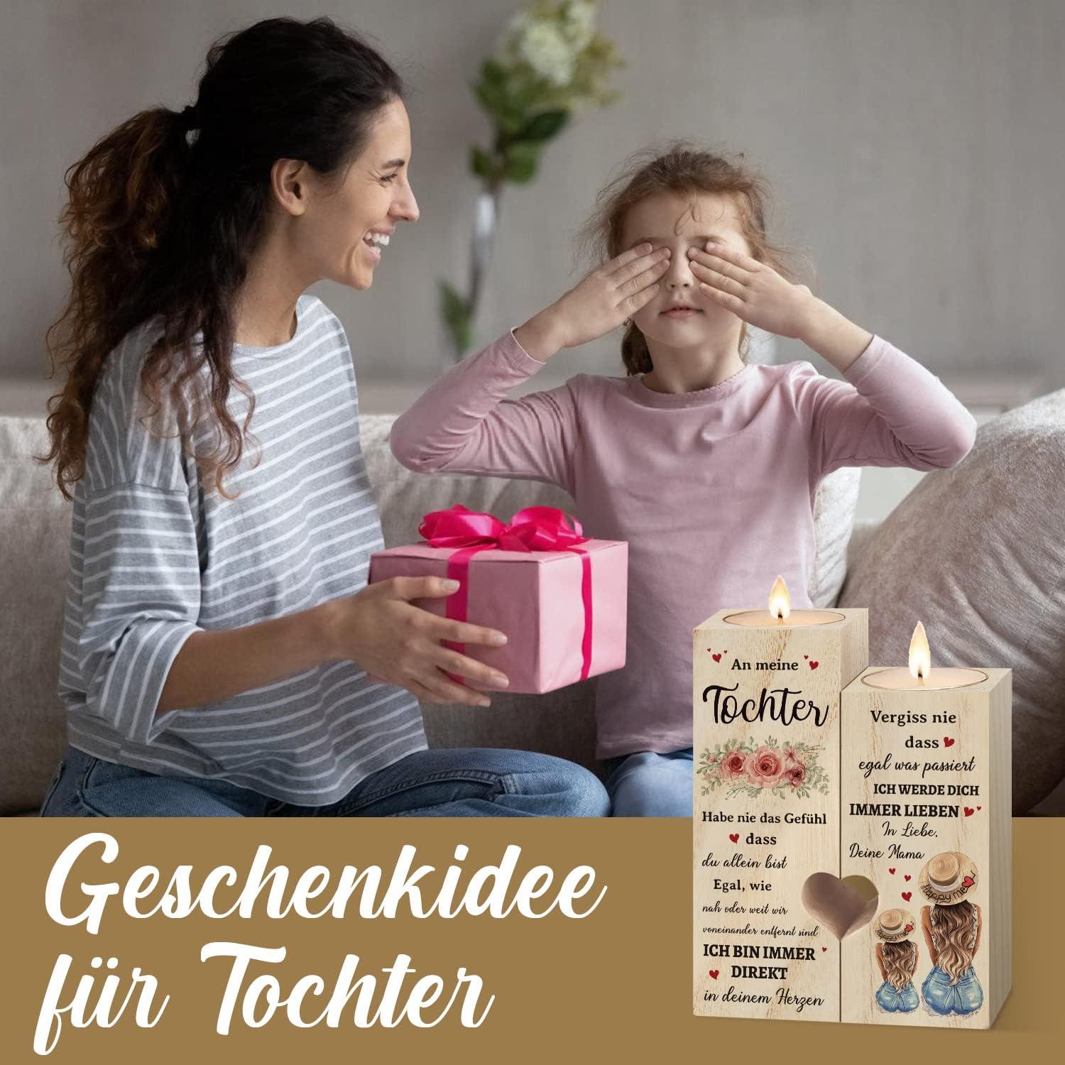 Personalisierte Kerzenhalter Tochter Geschenk Geburtstag