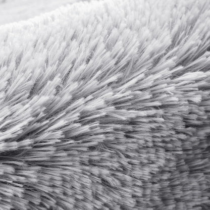 Weicher Hochflor Shaggy Teppich 80x150 cm Grau