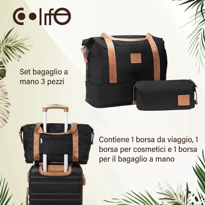 COOLIFE ABS Hartschalen Koffer Trolley Set 3tlg