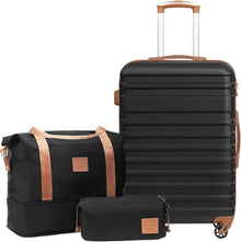 COOLIFE Koffer Trolley Set ABS Hartschale 4 Rollen TSA-Schloss 3tlg