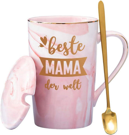 Muttertagsgeschenk Tasse Beste Mama der Welt Rosa 400ml