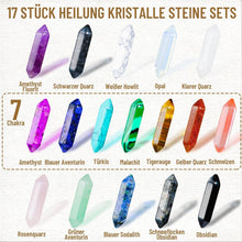 Heilende Kristalle Steine Sets Amethyst Tigerauge Obsidian