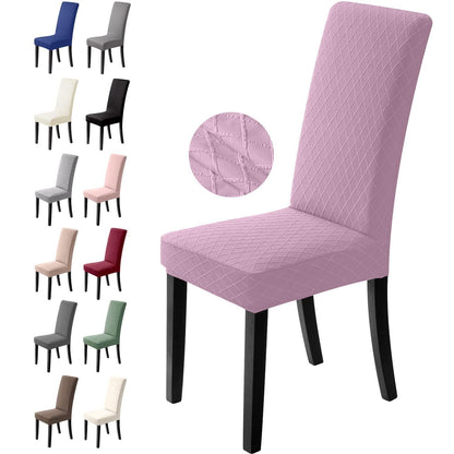 Stuhlhussen 6er Set Lila – Stretch Bezug für Esszimmerstühle