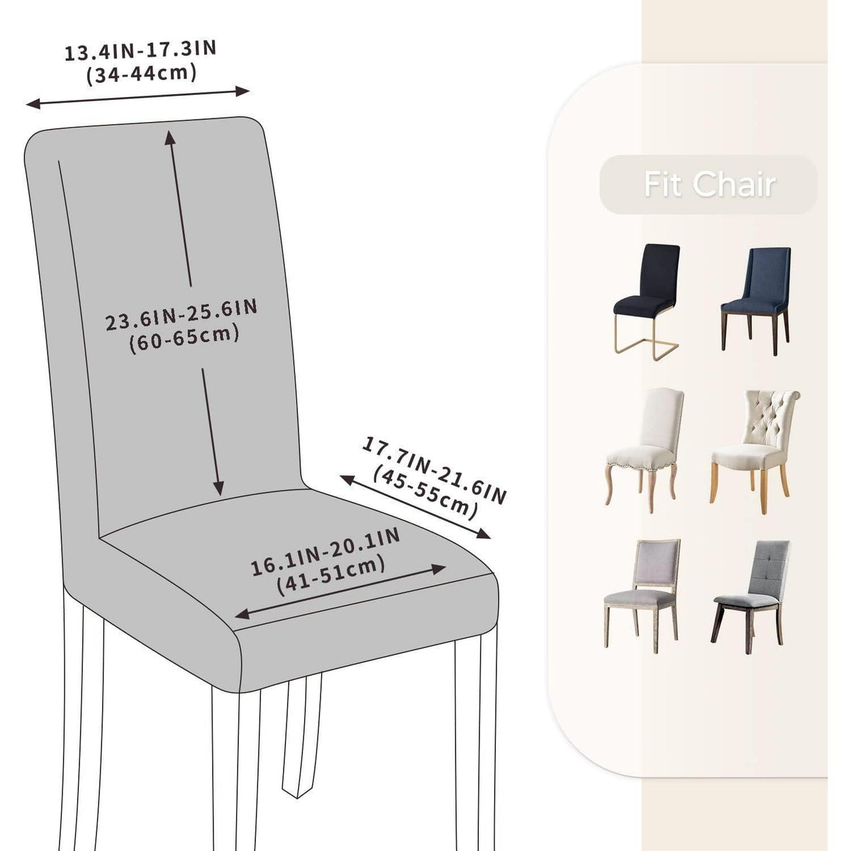 Stuhlhussen 6er Set Lila – Stretch Bezug für Esszimmerstühle
