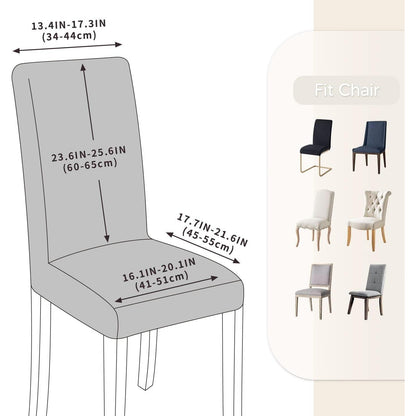 Stuhlhussen 6er Set Lila – Stretch Bezug für Esszimmerstühle