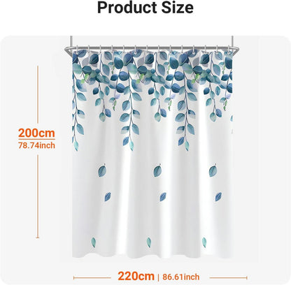 Duschvorhang Grün Blätter 220x200cm Antischimmel Wasserabweisend 1er