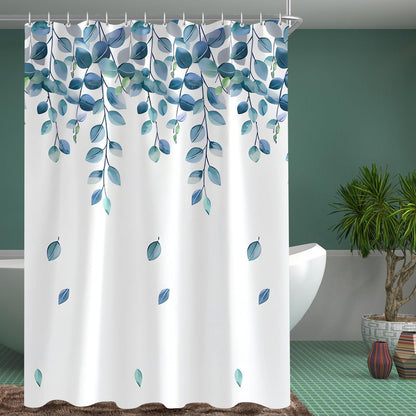 Duschvorhang Grün Blätter Pflanze 80x180cm, Wasserabweisend & Antischimmel