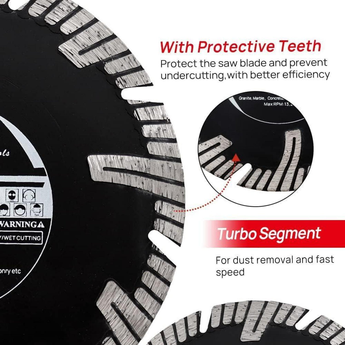 Diamant-Trennscheibe 230mm Turbo für Granit & Beton