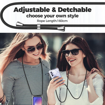Handykette Samsung Galaxy A54 5G Hülle Schwarz stoßfest Kordel 160 cm