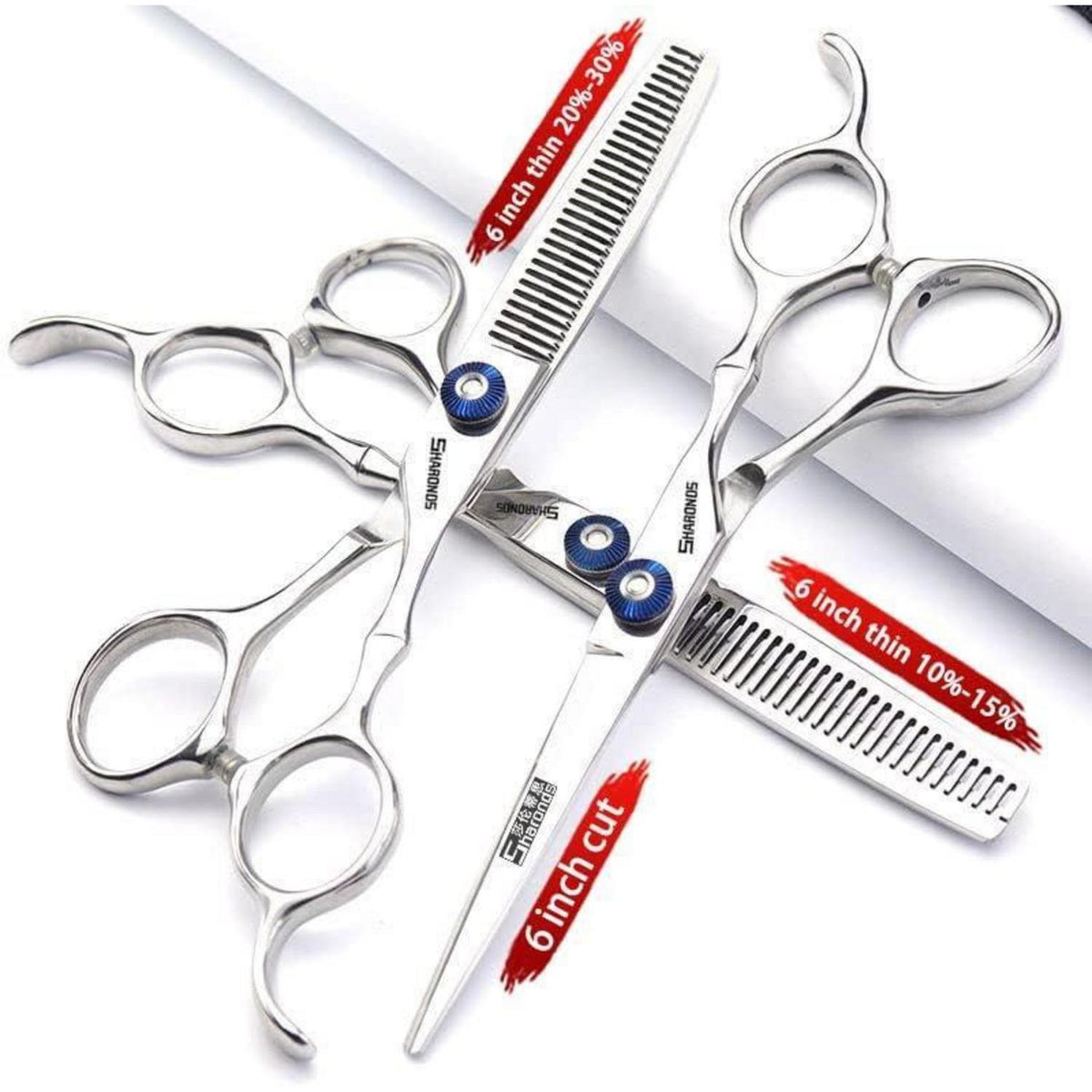 6/7 Zoll Haarschneideschere Set – 440C Stahl Profi Schere