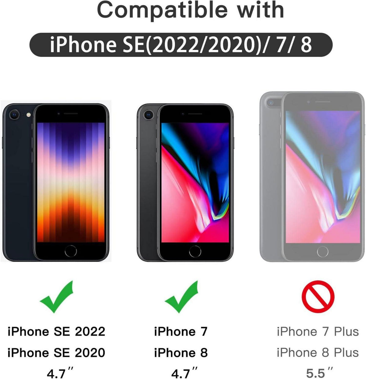 iPhone SE 3/2 8/7 4,7 Zoll Panzer Schutzfolie 3 Stück