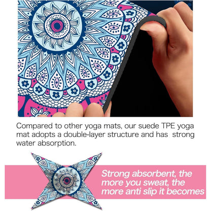 Umweltfreundliche Yoga Matte mit Tragegurt Rutschfeste