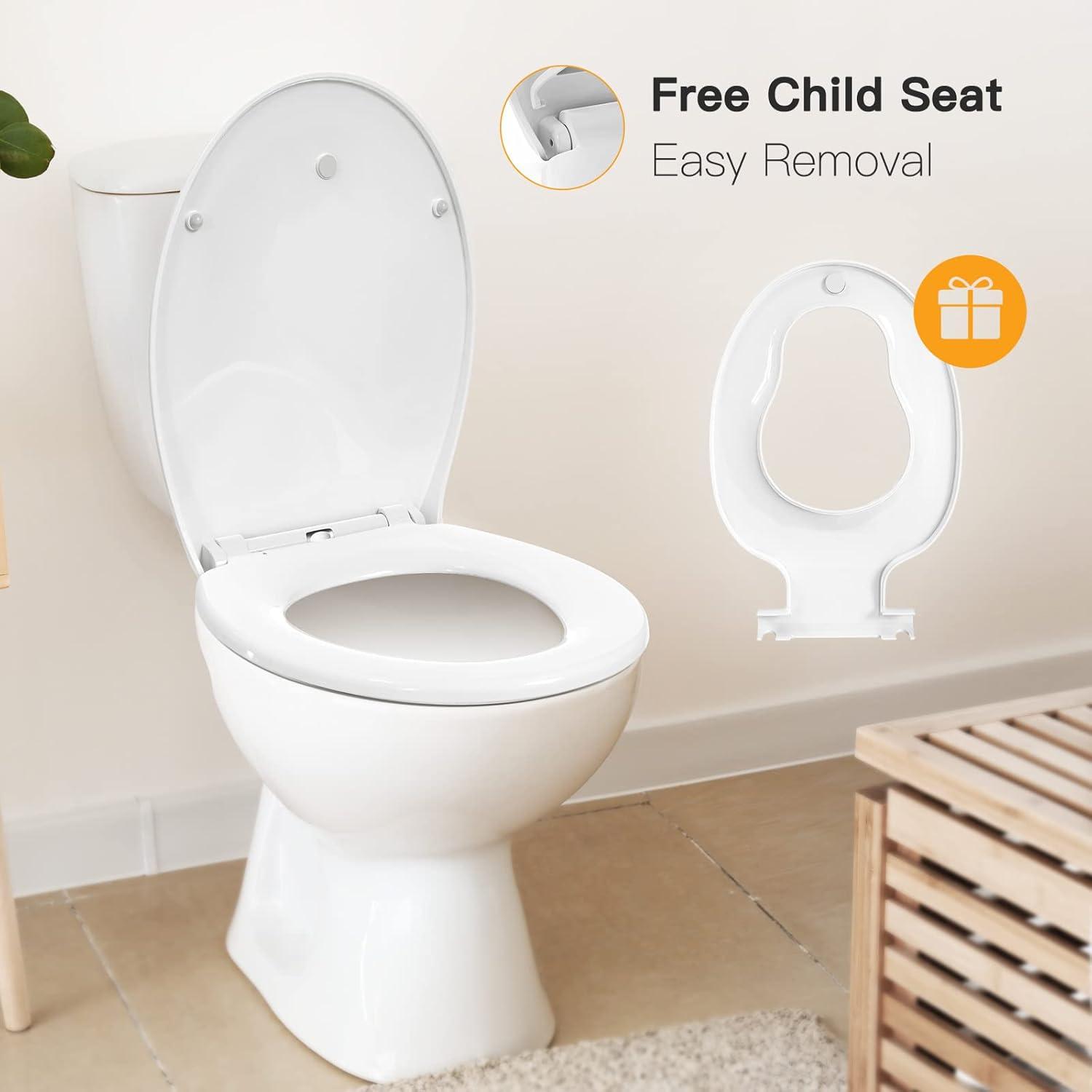 Toilettensitz mit Absenkautomatik und Magnetbefestigung für Kinder