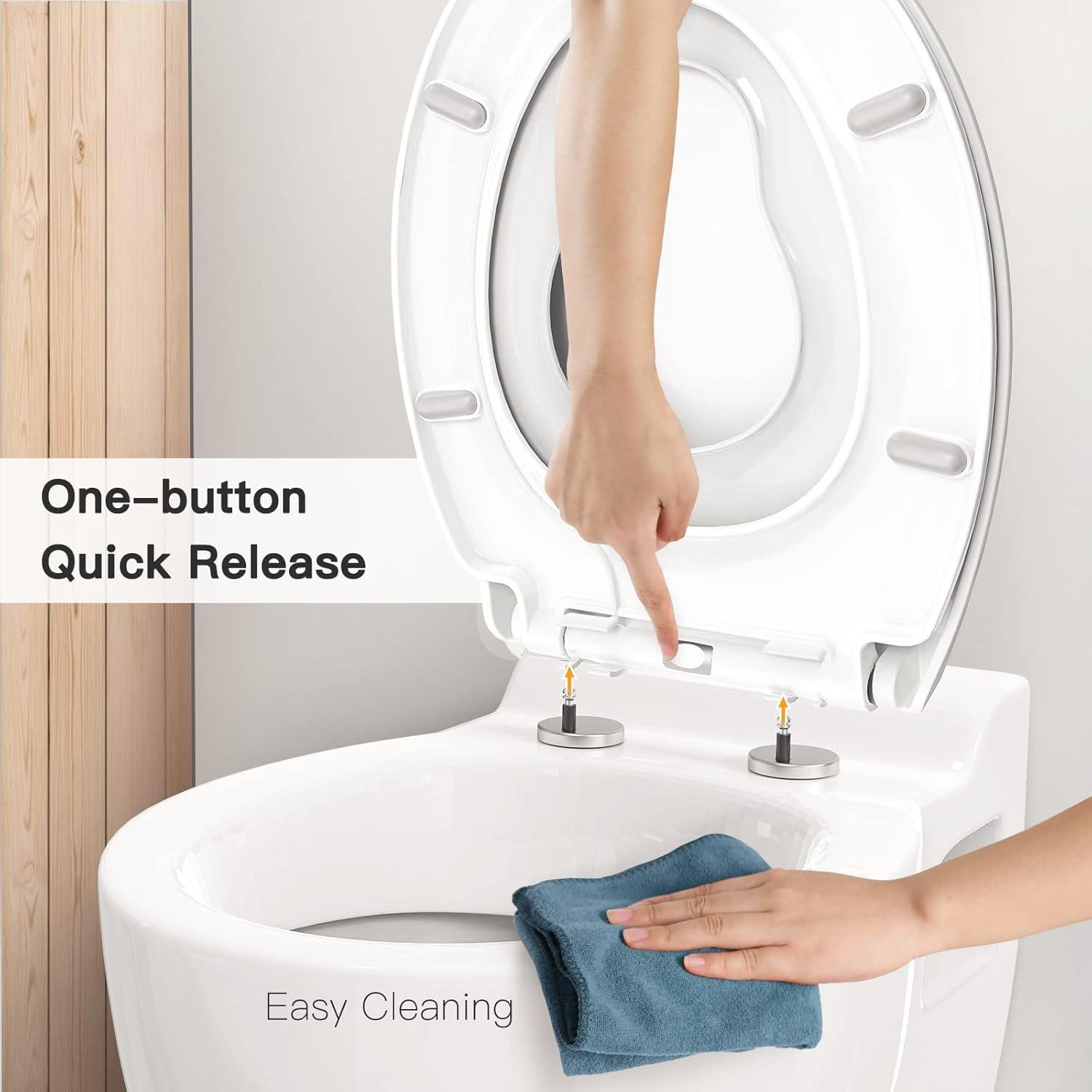 Toilettendeckel mit Absenkautomatik und Quick Release Funktion