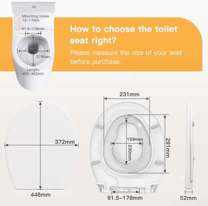 Toilettensitz mit Absenkautomatik magnetisch Toilettendeckel für