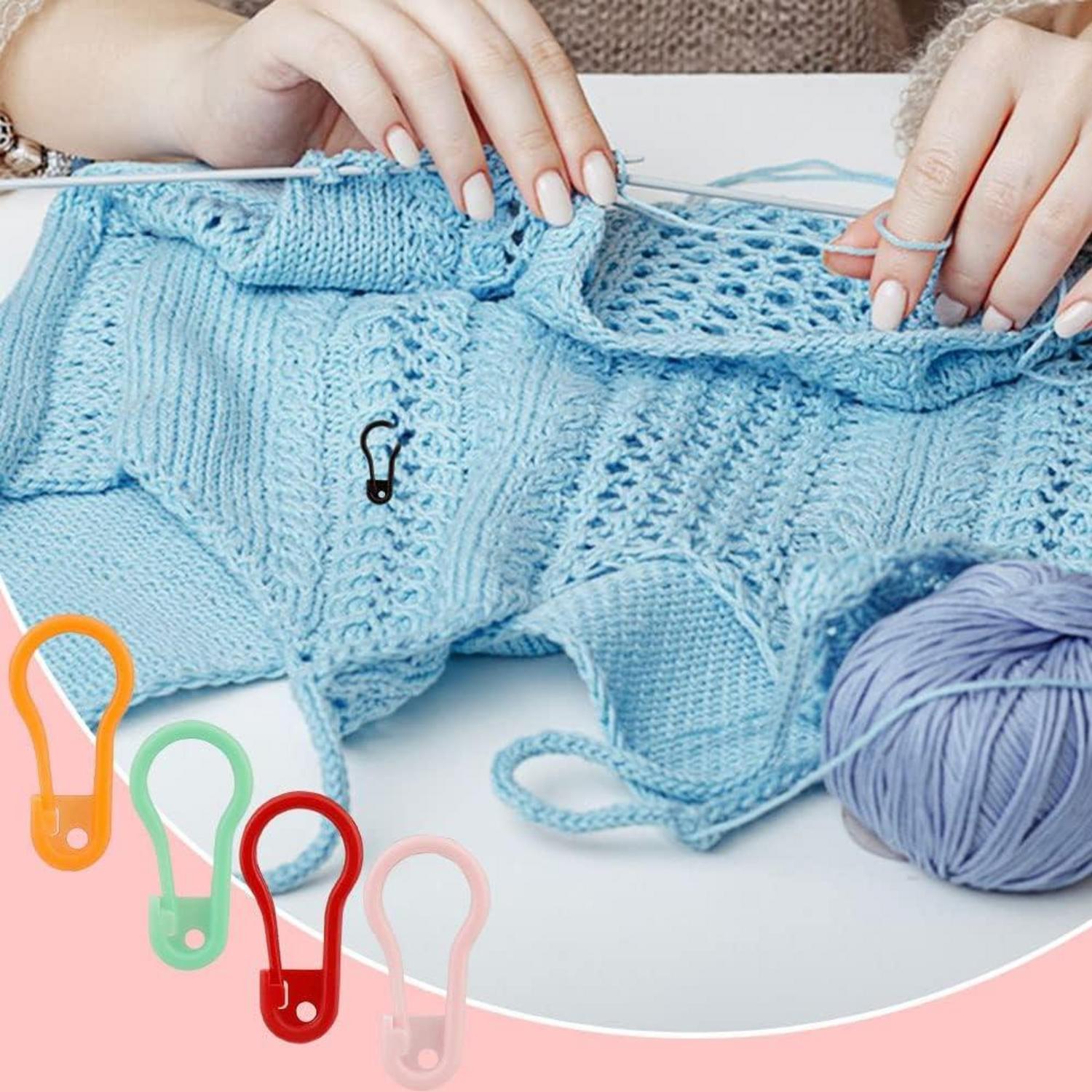 75 Stk Strickzubehör Maschenmarkierer Kunststoff Häkelclips Nadeln
