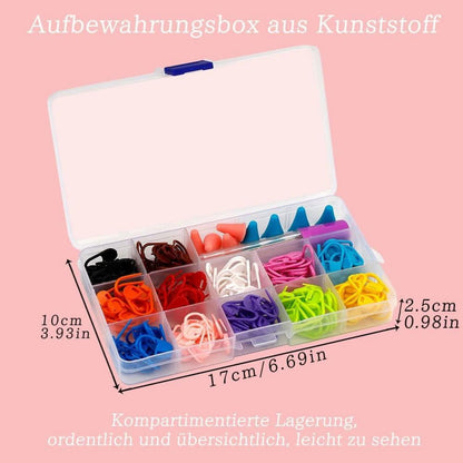 Maschenmarker Strickzubehör 180 Stk Kunststoff Häkelclips Bulk mit