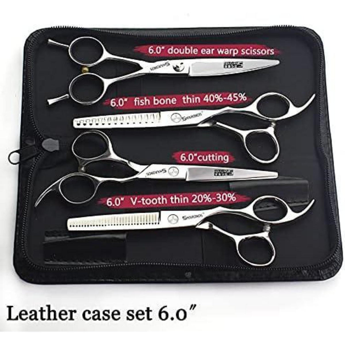 Professionelle Haarschere 6/6.5 Zoll 440C Stahl – Set 4 Stück