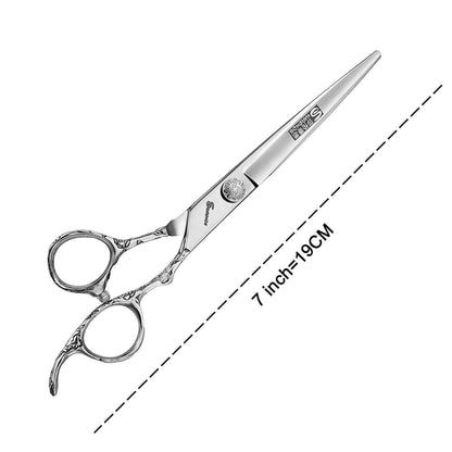 6 Zoll Japanische Friseurschere – Silberne Schlange Textur