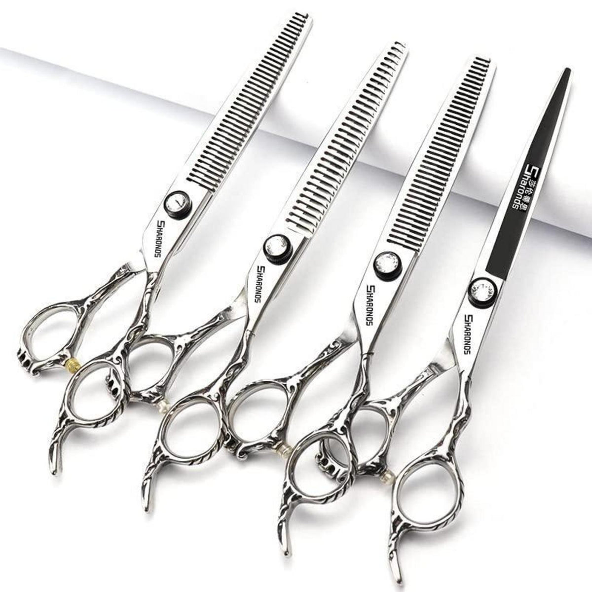 6 Zoll Japanische Friseurschere – Silberne Schlange Textur