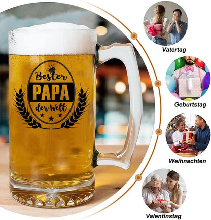Bierkrug Bierglas 0,5l Vatertagsgeschenk Weihnacht Geschenk