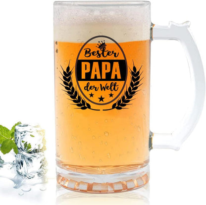 Bierglas Vatertag Premium Bier Mug Herrentag Geschenke 500ml
