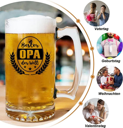 Bierglas OPA Geschenk Vatertag Geburtstag Weihnachten