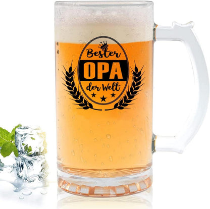 Bierglas Großvater Bierkrug 500ml Rente Geschenk Männer Vater