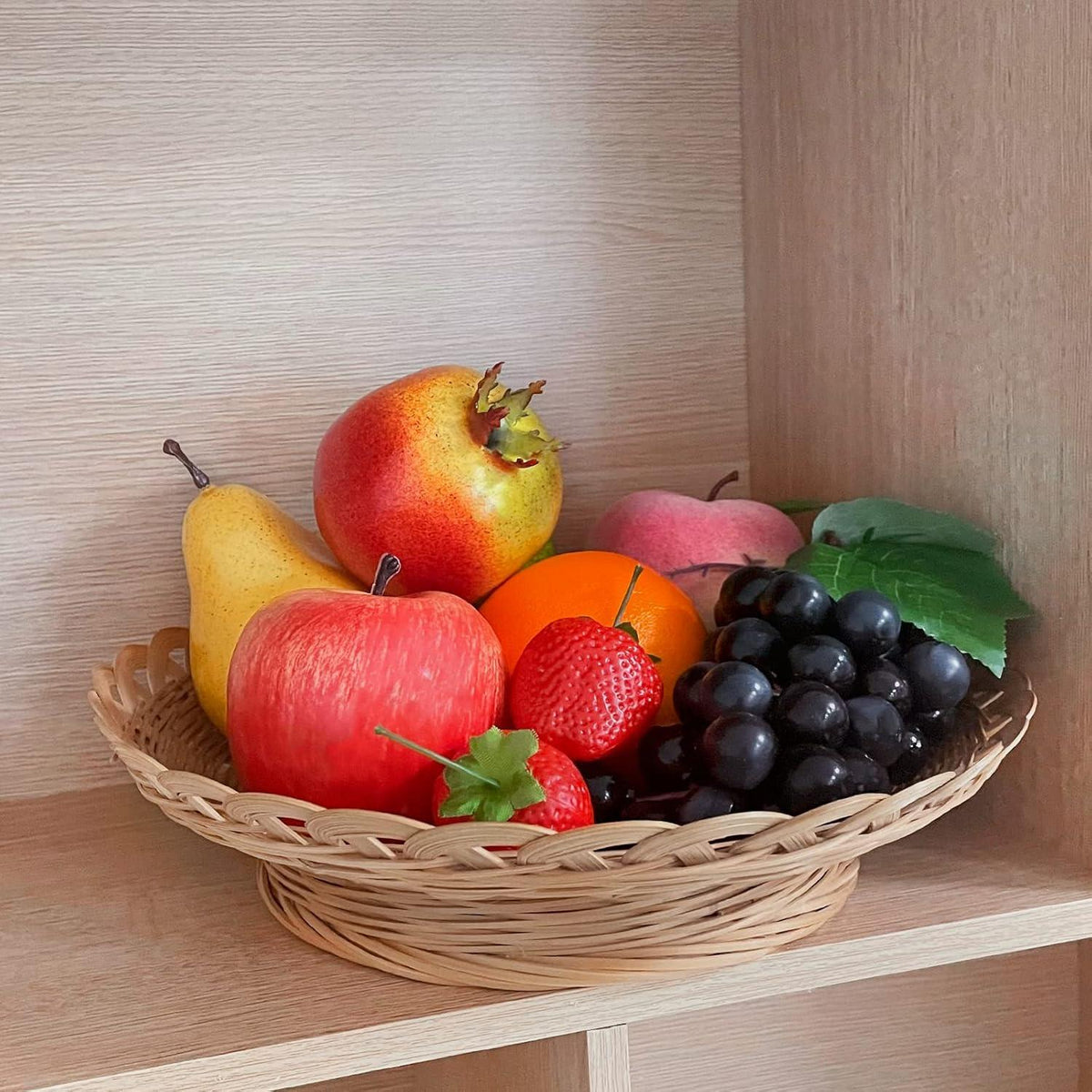 Künstliche Früchte Set Faux Obst Dekoration Lebensecht 9-teilig