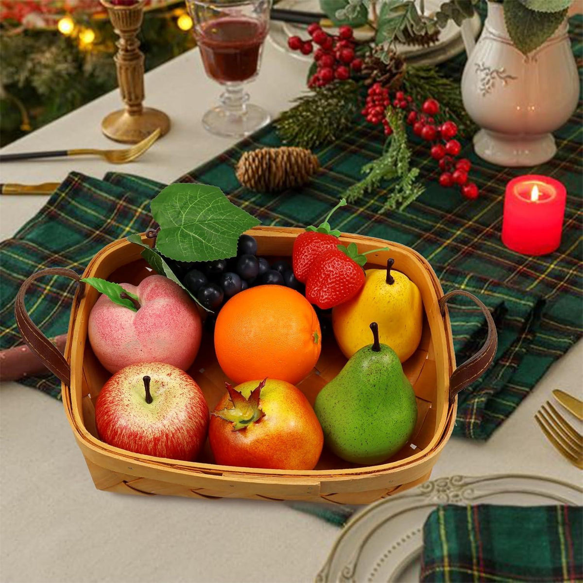 9 PCS Künstliche Früchte Dekoration Lebensecht Faux Fruits Pack für