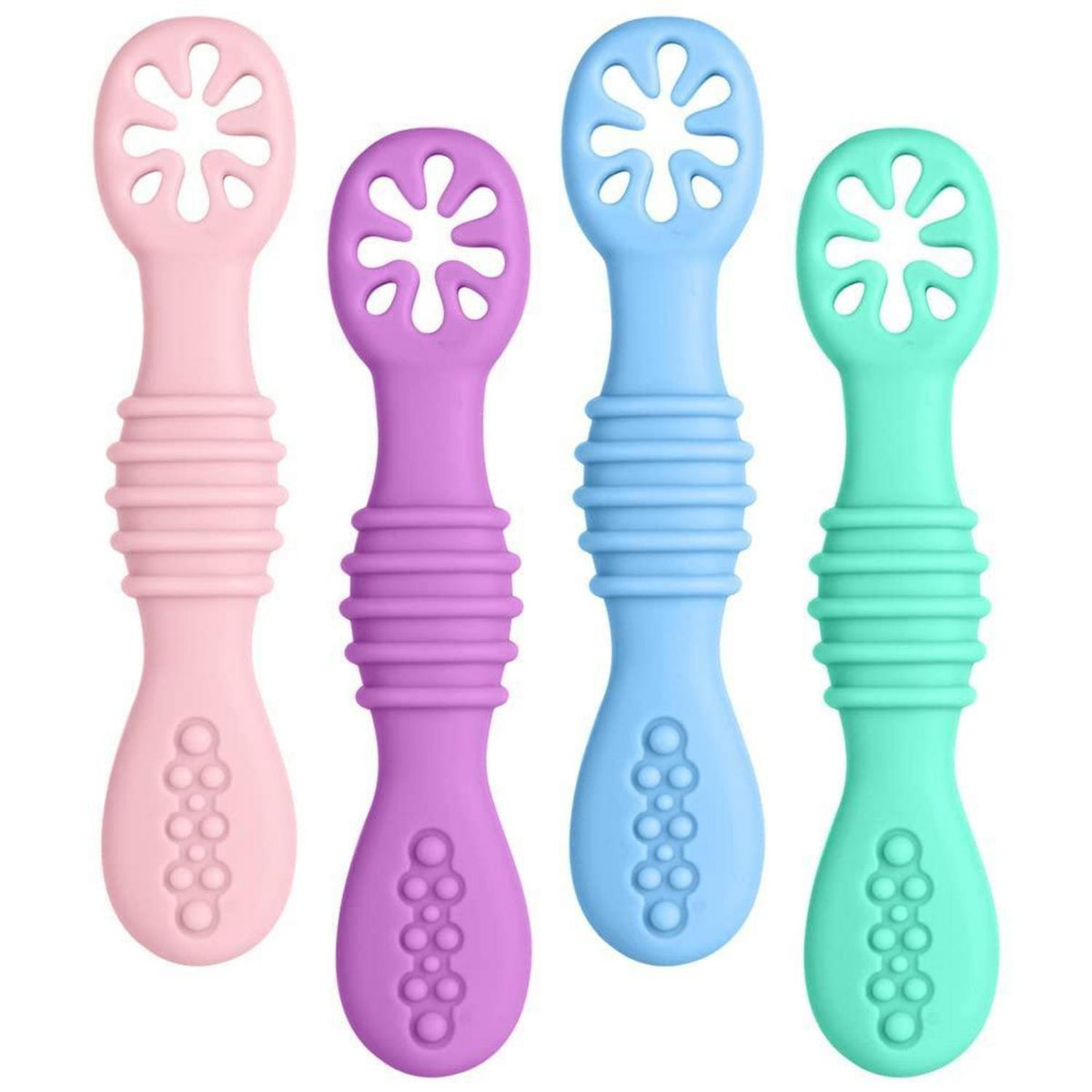 Baby Lernlöffel Silikon – 4er Set zum Selber Essen