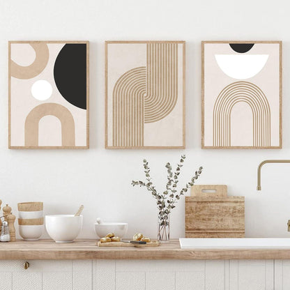 3er Premium Poster Set Moderne Abstrakt Kunst Wandbilder