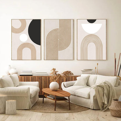 3er Premium Poster Set Moderne Abstrakt Kunst Wandbilder Leinwandbild
