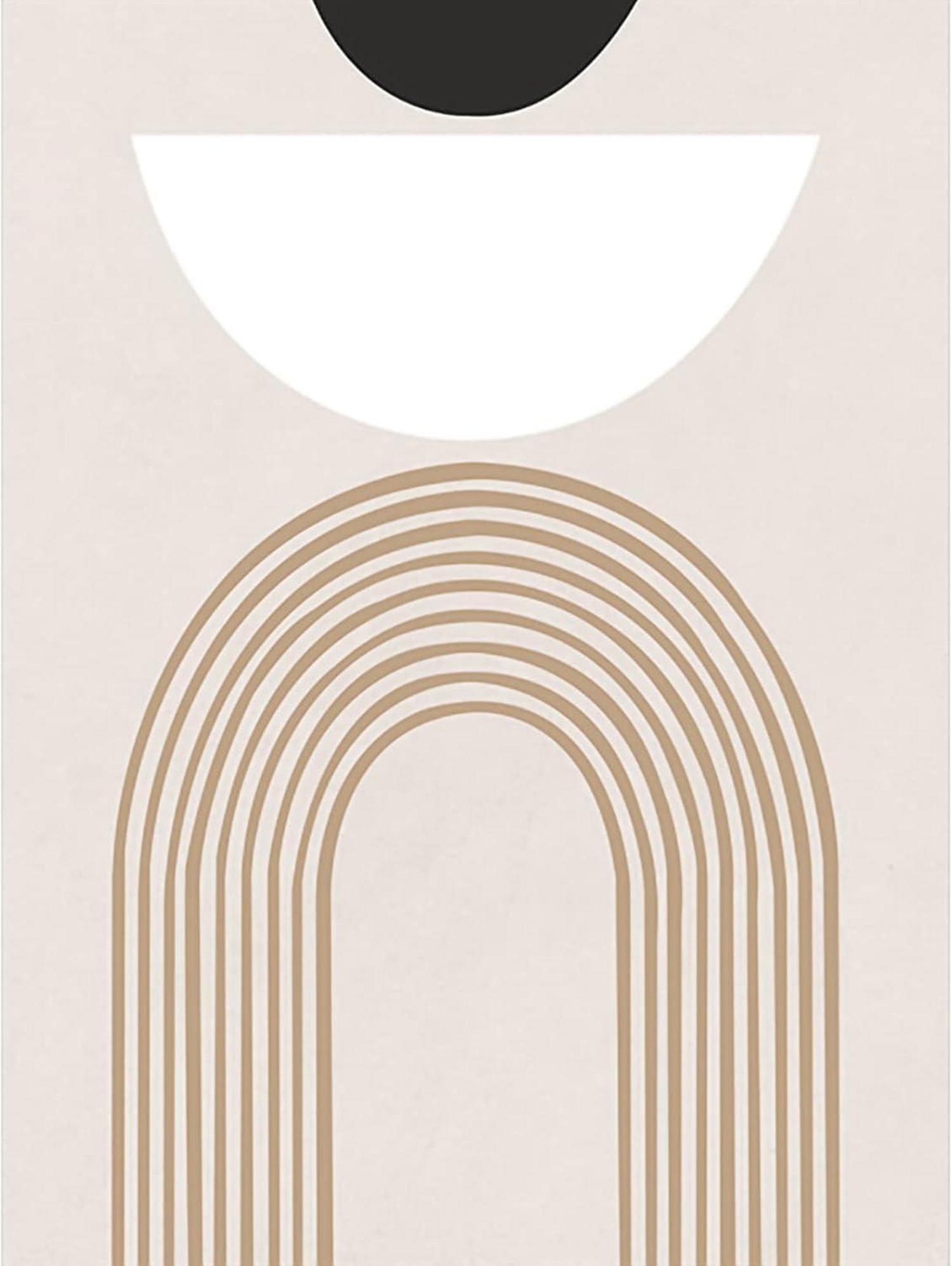 3er Premium Poster Set Abstrakte Wandbilder Kunstdruck Boho Beige 21x30cm