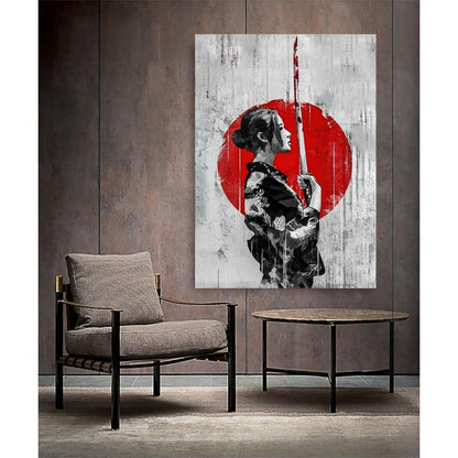 Japanisches Frau Poster Leinwandbild Wandkunst 3er Set 30x40cm