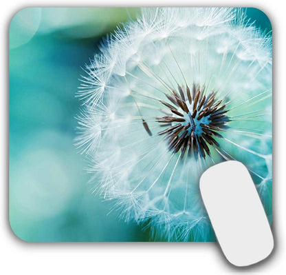 Mauspad Klein Motiv Standard-Größe Design Grün Pusteblume 24x20 cm
