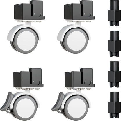 Stapelkäfig Universalrad und Zubehörset, 4 Räder - Schwarz