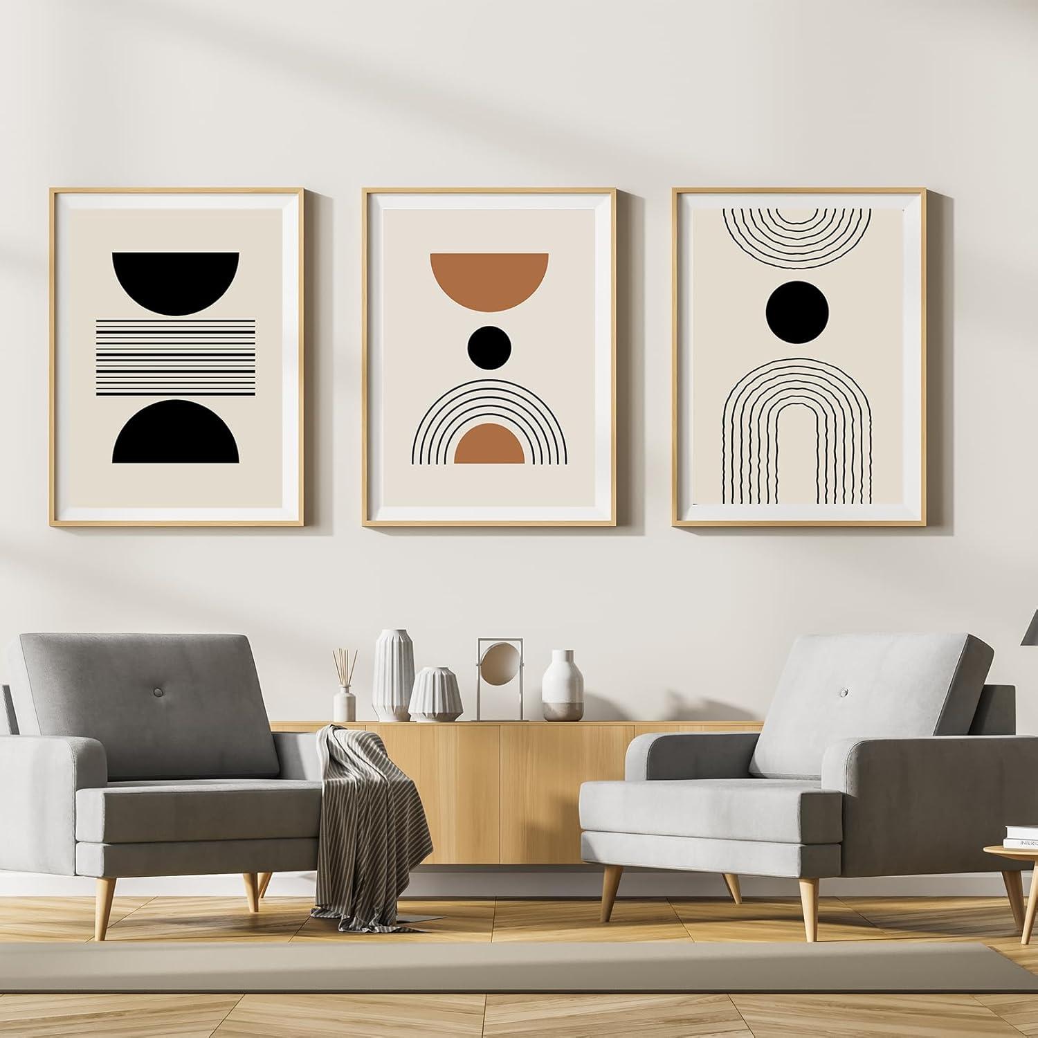 Moderne Abstrakte Leinwand Bilder Poster Set Wandbilder Wohnzimmer