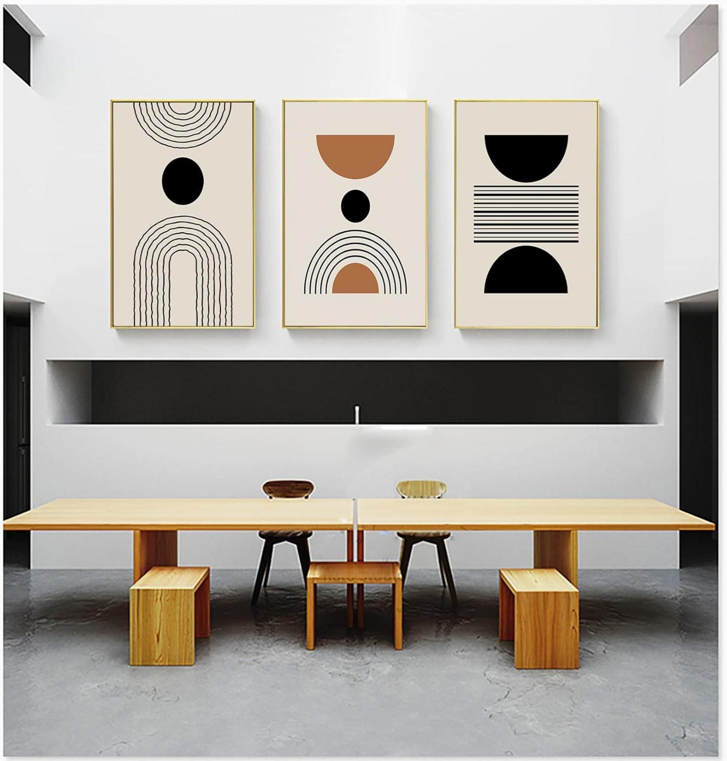 Moderne Abstrakte Leinwand Bilder Poster Set Wandbilder Wohnzimmer