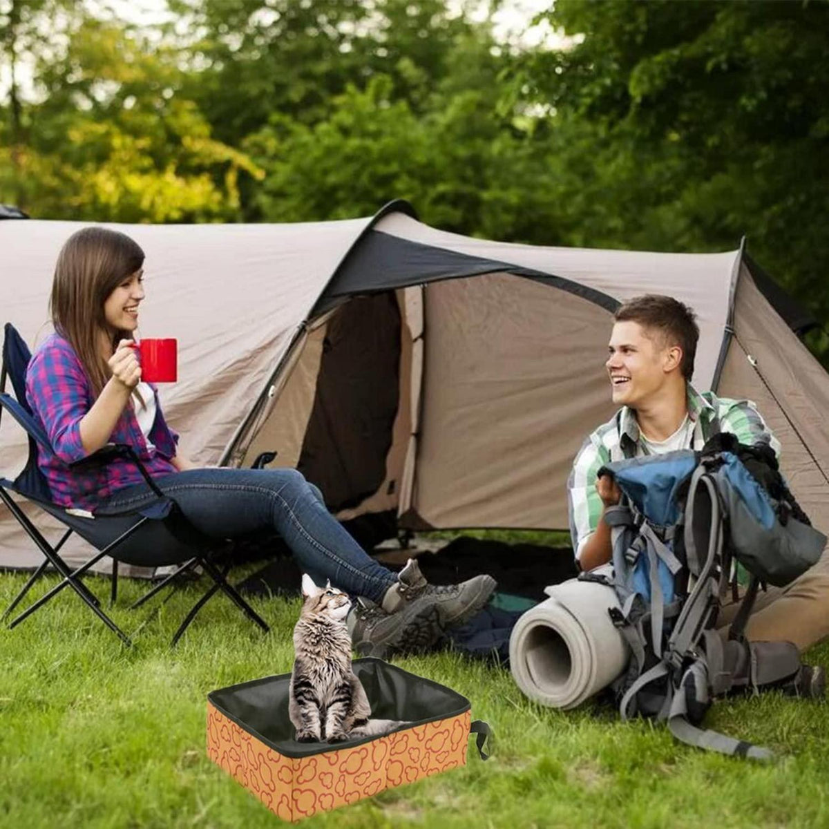 Faltbares Katzenklo – Tragbar für Reisen & Camping