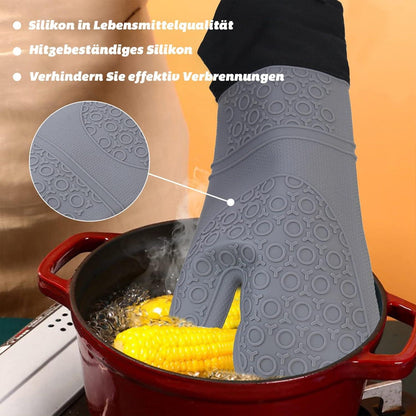 Ofenhandschuhe Topflappen Set Silikon hitzebeständig 230°C 6-teilig