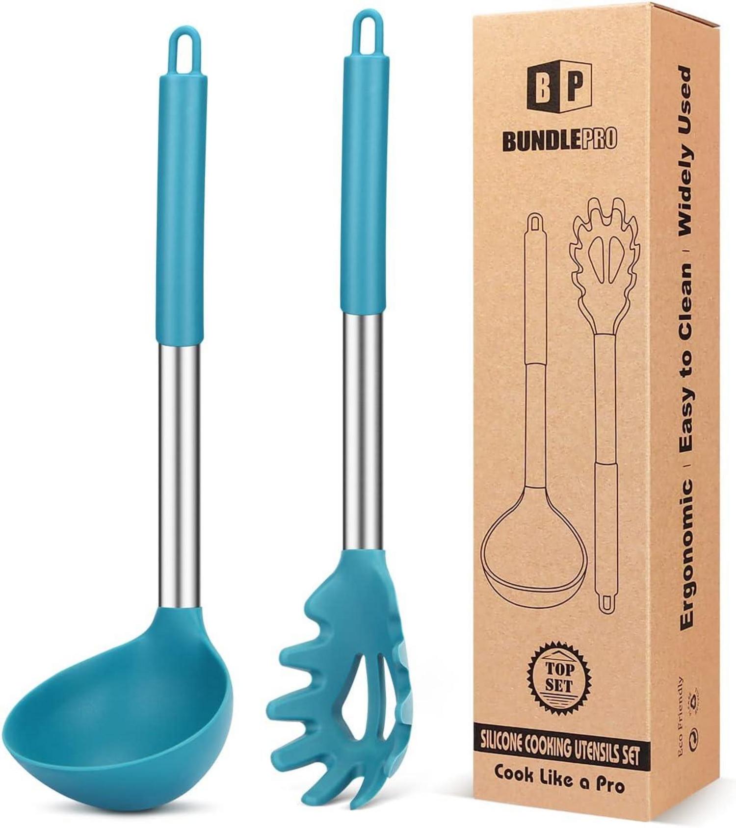 Silikon Gabel und Löffel Set Antihaft Küchenutensilien Spaghetti Sauce