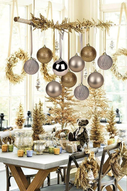 Bruchsichere Weihnachtskugeln Christbaumschmuck 4 Stücke 12cm
