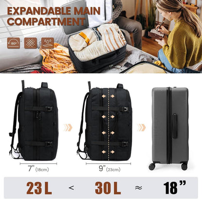 Handgepäck Rucksack Business Herren Laptop 15,6 Zoll Schwarz